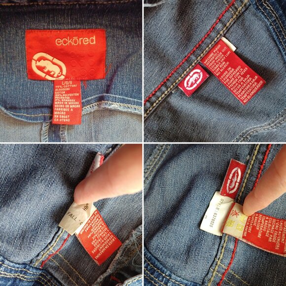 Vintage ECKO Red Stretch Denim Jacket, M/L - Picture 10 of 10